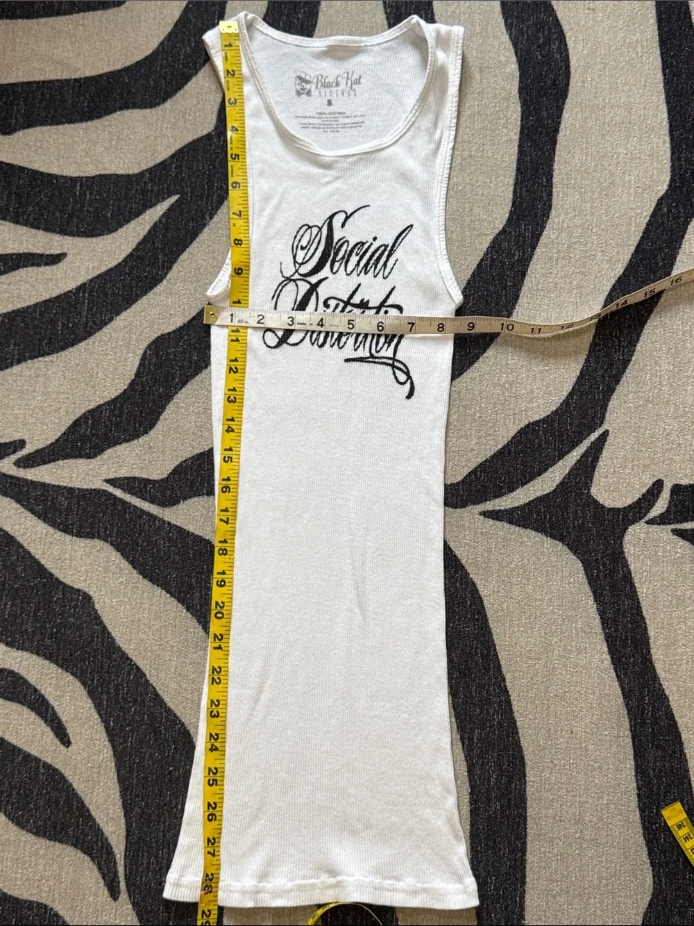 Social Distortion White Graphic Tank Top Band Shirt